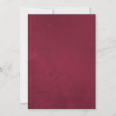 Invitation Bourgogne et floral rose confirmation (Dos)