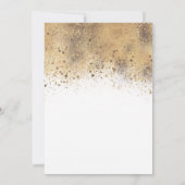 Invitation Bourgogne et marine Blue Floral Gold Frame Mariage (Dos)