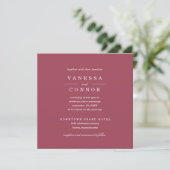 Invitation Bourgogne et pavots Classic Boho Floral Mariage (Debout devant)