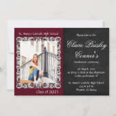 Invitation Bourgogne et photo noire (Devant)