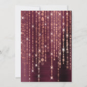 Invitation Bourgogne et Rose Gold Quinceanera Party (Dos)