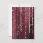 Invitation Bourgogne et Rose Gold Quinceanera Party (Dos)