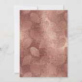 Invitation Bourgogne et Rose Mariage Gold Fall Leaf (Dos)