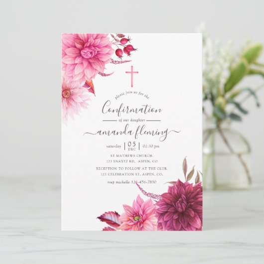 Invitation Bourgogne et rousse Automne Automne Automne automn (Debout devant)