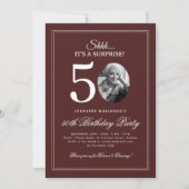 Invitation Bourgogne | Fête surprise pour 50 ans (Devant)