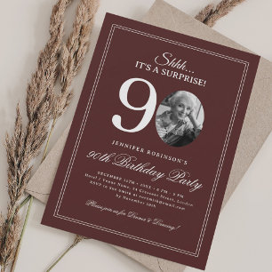Invitation Bourgogne Fête surprise pour 90 ans