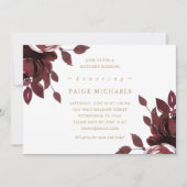 Invitation Bourgogne Floral Chrétien La Bénédiction de la mèr (Devant)