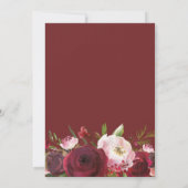 Invitation Bourgogne Floral Law School Graduation Party (Dos)