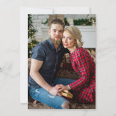 Invitation Bourgogne | Floral Photo Engagement Party (Dos)