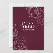 Invitation Bourgogne Floral Surprise 60e anniversaire (Dos)