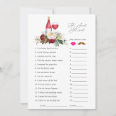 Invitation Bourgogne Floral Vin Dégustation Fête des mariées  (Devant)