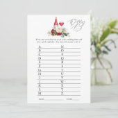 Invitation Bourgogne Floral Vin Dégustation Fête des mariées  (Debout devant)