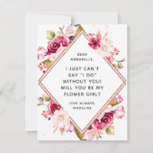 Invitation Bourgogne & Flore Blush Serez-Vous Ma Fille Fleur (Dos)