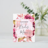 Invitation Bourgogne & Flore Blush Serez-Vous Mon Époux (Debout devant)