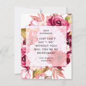 Invitation Bourgogne & Flore Blush Serez-Vous Mon Époux (Dos)