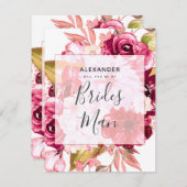 Invitation Bourgogne & Flore Blush Serez-Vous Mon Époux (Devant / Derrière)
