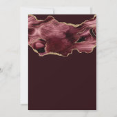 Invitation Bourgogne & Gold Agate Graduation (Dos)