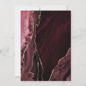 Invitation Bourgogne Gold Agate Surprise 80e anniversaire (Dos)