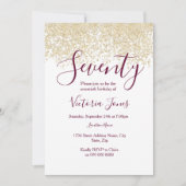 Invitation Bourgogne Gold Parties scintillant 70e anniversair (Devant)