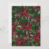 Invitation Bourgogne Gold Poinsettia Ivy Corporate Christmas (Dos)