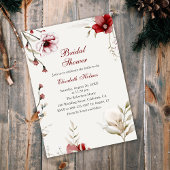 Invitation Bourgogne Hiver Élégance Nuptiale Douche Invitatio