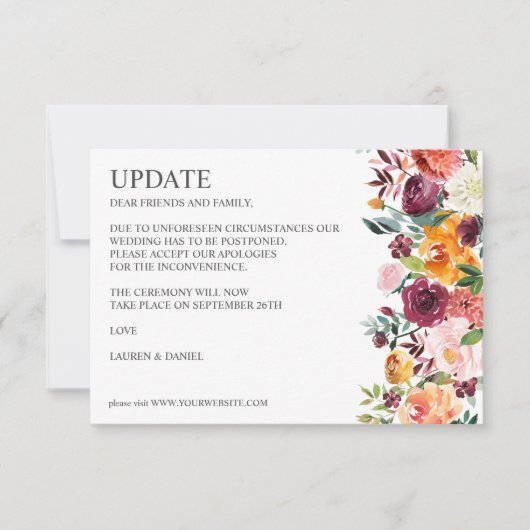 Invitation Bourgogne | MARIAGE botanique rustique (Devant)