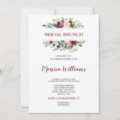 Invitation Bourgogne | Mariage de brunch nuptial (Devant)