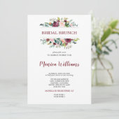 Invitation Bourgogne | Mariage de brunch nuptial (Debout devant)