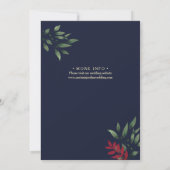 Invitation Bourgogne Mariage Floral tout en un (Dos)