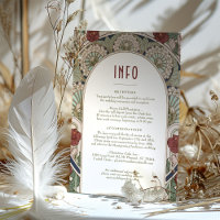 Bourgogne Mariage Insérer INFO Vintage Art Nouveau