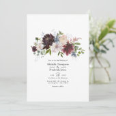 Invitation Bourgogne, Marine et Blush FlorMariage (Debout devant)