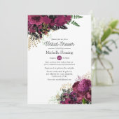 Invitation Bourgogne - Marsala et Fête des mariées virtuelle  (Debout devant)