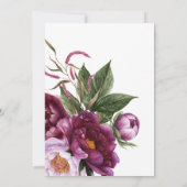 Invitation Bourgogne - Marsala et Peach Floral Holy Communion (Dos)