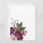 Invitation Bourgogne - Marsala et Peach Floral Wedding Invita (Dos)