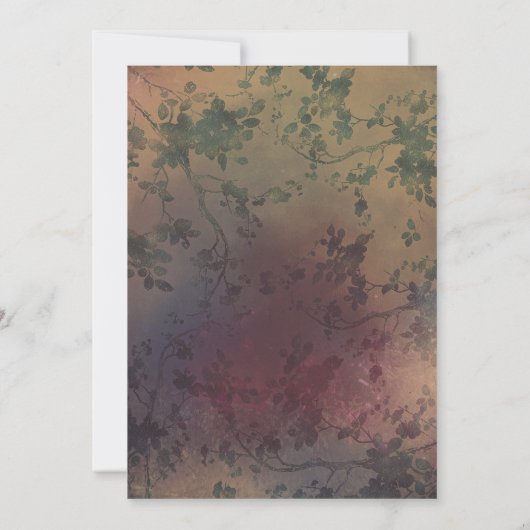 Invitation Bourgogne Marsala Fall Mason Jar Lumières Mariage (Dos)