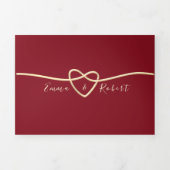 Invitation Bourgogne moderne à trois volets (Page de couverture)