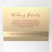 Invitation Bourgogne moderne à trois volets (Intérieur en premier)