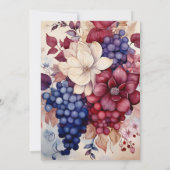 Invitation Bourgogne, Navy & Blush Boho Dégustation de vin Do (Dos)