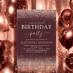 Invitation Bourgogne N'importe quel âge Anniversaire Rose Gol<br><div class="desc">Or rose - Rosée et Bourgogne Parties scintillant Épercée Personnalisé N'importe quel âge (13e, 16e, 18e, 21e, 30e, 40e, 50e, 60e) Invitation fête d'anniversaire. C'est la parfaite (treize, seize, dix-huit, vingt un, trente, quarante, cinquante ou soixante) Amusante et branchée Invitation d'anniversaire pour une fête d'anniversaire moderne et élégante. Veuillez contacter...</div>