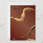 Invitation Bourgogne Or 🌿 Élégant Mariage Abstrait épais (Dos)