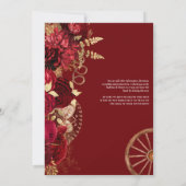 Invitation Bourgogne & Or Floral Elegant Charro Quinceañera (Dos)