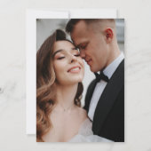 Invitation Bourgogne Or Script Calligraphie Photo Mariage (Dos)