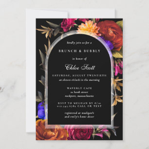 Invitation Bourgogne Orange Purple Automne Bridal Brunch & Bu