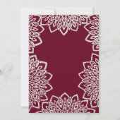 Invitation Bourgogne Parties scintillant Argent Élégant Maria (Dos)