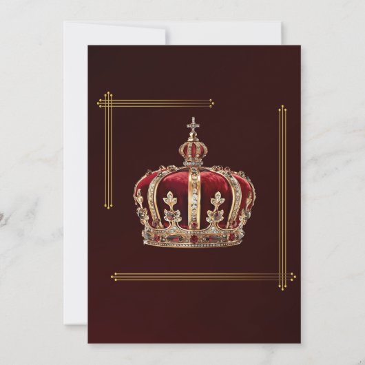 Invitation Bourgogne Parties scintillant or fleurie Mariage r (Dos)