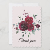 Invitation Bourgogne personnalisée et Mariage noir (Dos)