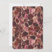 Invitation Bourgogne Red Chic Fête des mariées Abstraite (Dos)