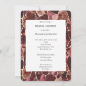 Invitation Bourgogne Red Chic Fête des mariées Abstraite (Devant)