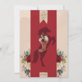 Invitation Bourgogne Red Western Charro espagnol Quinceanera (Dos)