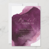 Invitation Bourgogne riche & Fête des mariées moderne (Devant)